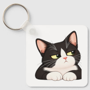 Chaveiro de Gato de Smoking Engraçado – Presente d