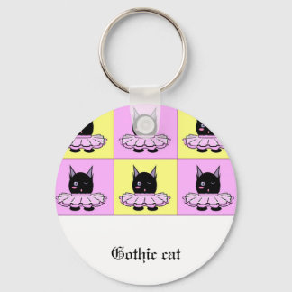 Chaveiro de gato gótico
