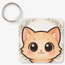 Chaveiro de Gato Kawaii Fofo