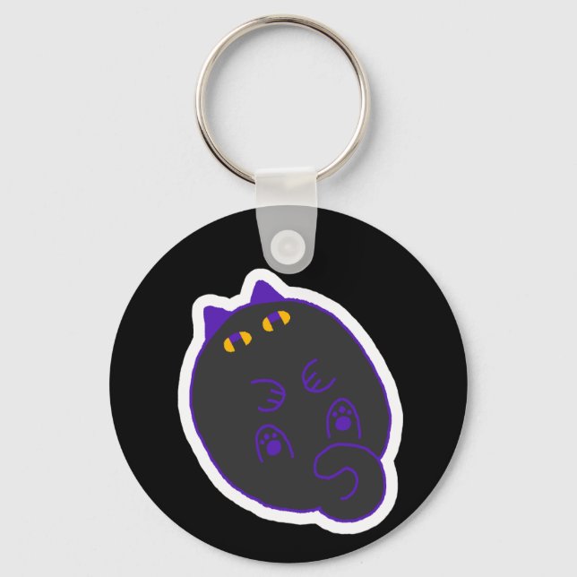 Chaveiro de Gato Preto Barrigudo (Frente)