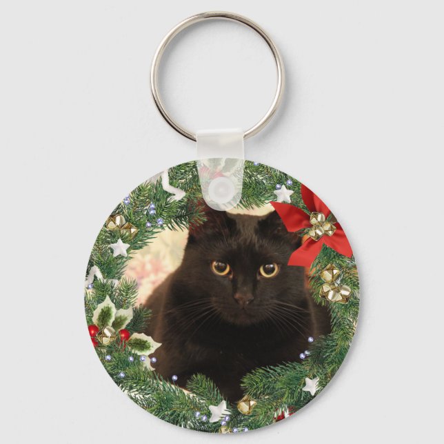 Chaveiro de Gato Preto de Natal (Frente)