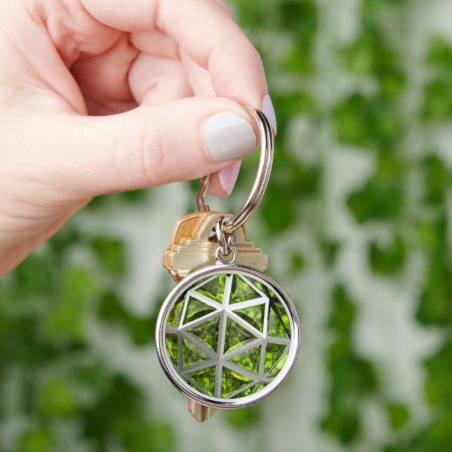Chaveiro de Gemstone do Peridot Verde do Sphere (Mão)
