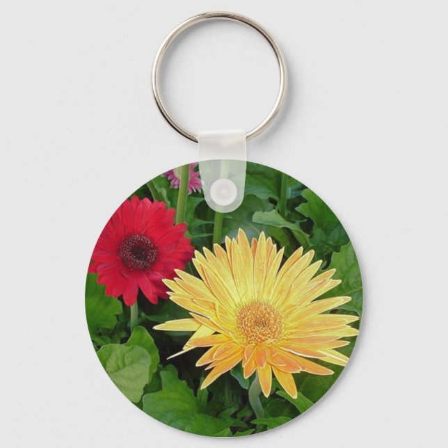 chaveiro de gerber amarelo (Frente)