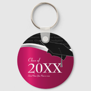 Chaveiro de graduação personalizável em marrom e p