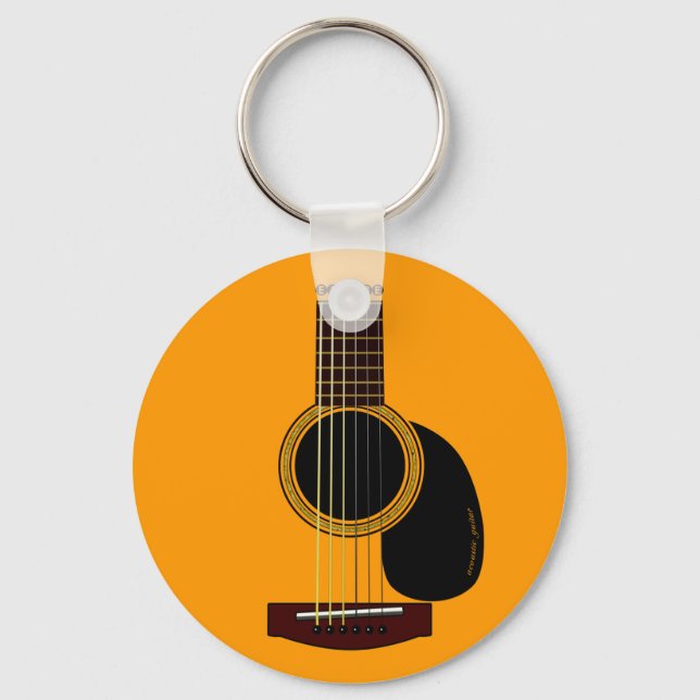 chaveiro de guitarra acústica (Frente)