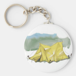 Chaveiro de Ilustração de Tent Whimsical