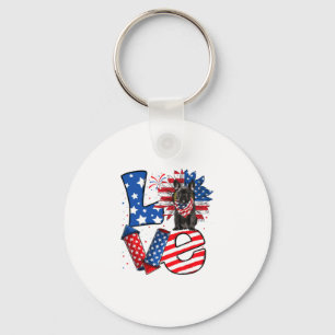 Chaveiro De julho Decor Patriótico Amor O Bulldog Francês C