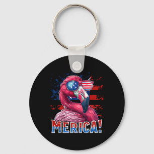 Chaveiro De Julho Merica Flamingo American Flag Kids Men Wa