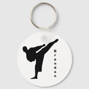 Chaveiro de Karate Silhouette Preto