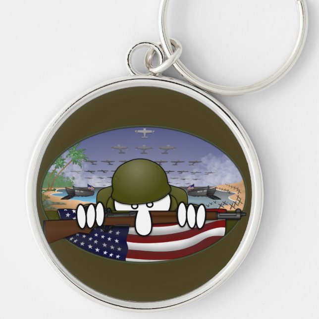 Chaveiro de Kilroy da guerra mundial 2 (Frente)