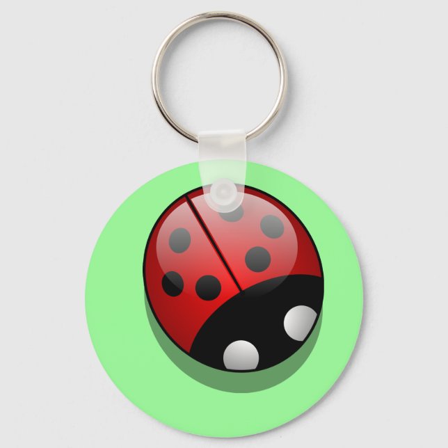 Chaveiro de ladybug brilhante (Frente)