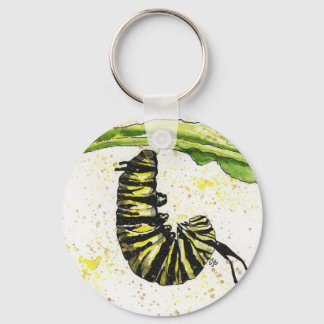 Chaveiro de lagartas de aquarela