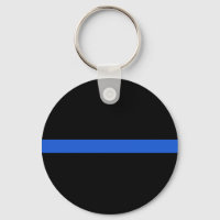 Chaveiro de linha azul fina