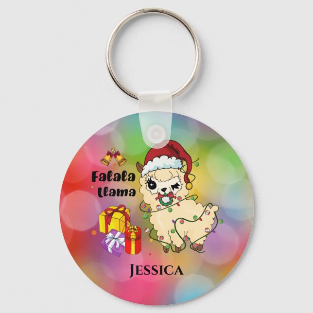 Chaveiro de Llama de Natal (Frente)