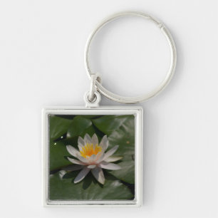 Chaveiro de Lotus branco Waterlily