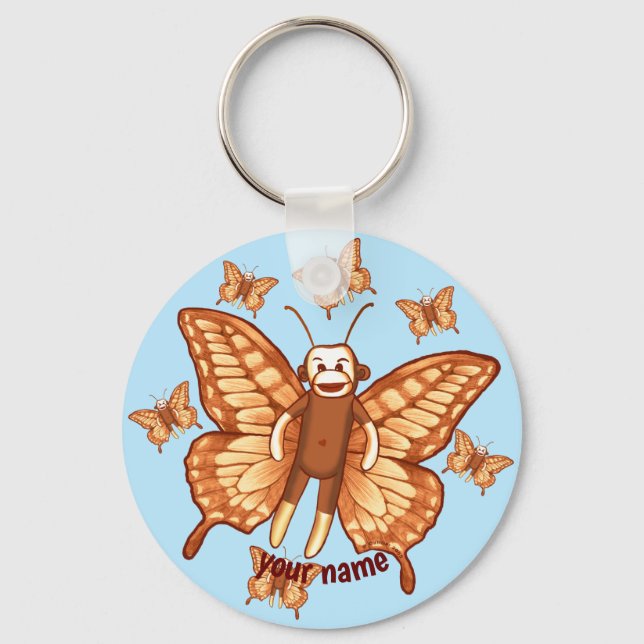 Chaveiro de Macaco de Meia Borboleta (Frente)