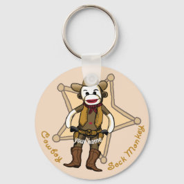 Chaveiro de Macaco de Meia Cowboy