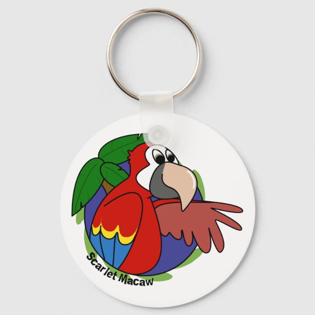 Chaveiro de Macaw Tropical (Frente)