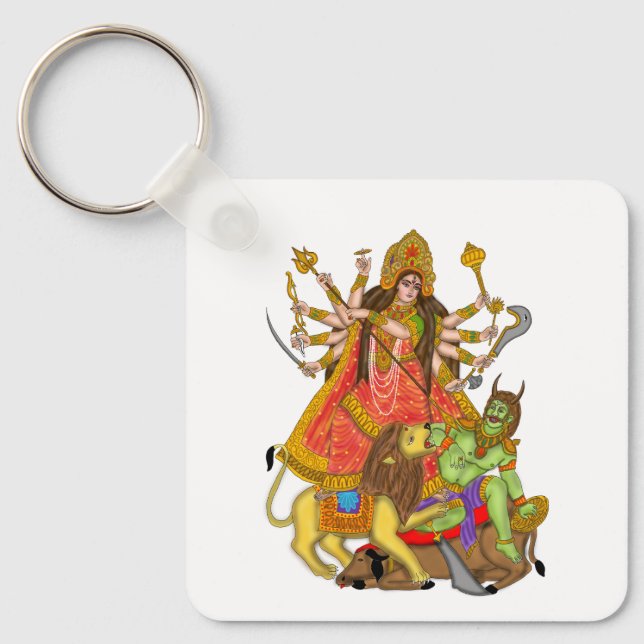 Chaveiro de Mahishasur Mardini Durga (Frente)