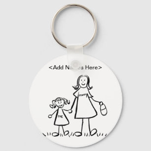 Chaveiro de Mamãe & Me (Opção Personalizar Nome