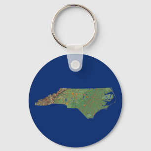 Chaveiro de Mapa da Carolina do Norte