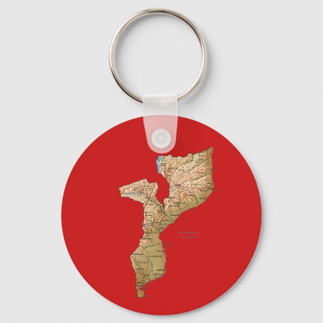 Chaveiro de Mapa de Moçambique (Frente)