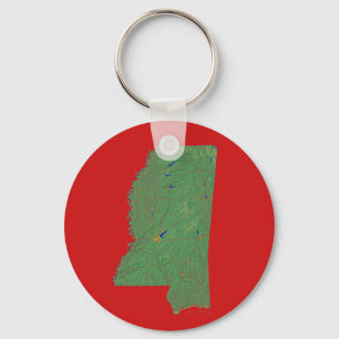 Chaveiro de Mapa do Mississippi