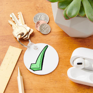 Chaveiro de Marca de Verificação Verde