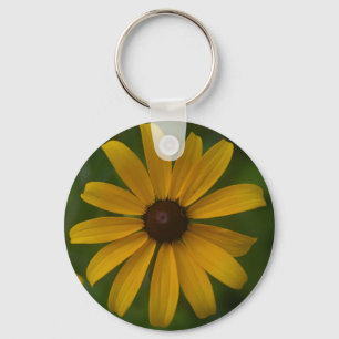Chaveiro de margarida amarela