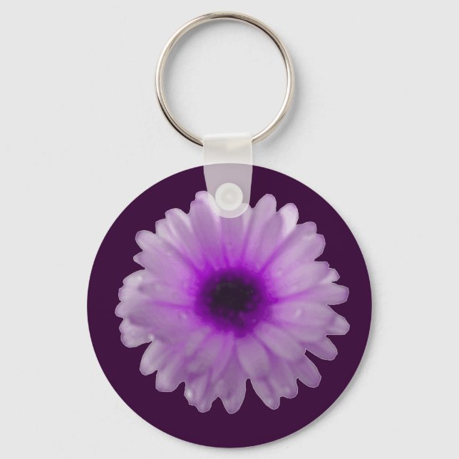 Chaveiro de Marigold branco e roxo (Frente)