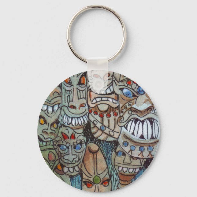 Chaveiro de máscara africana (Frente)