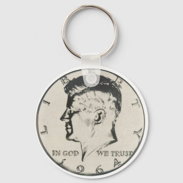 Chaveiro de meio dólar JFK (Frente)