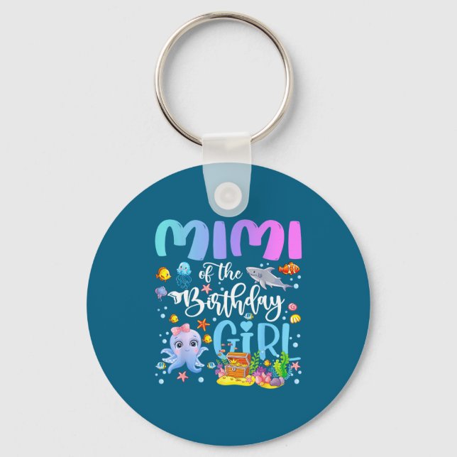 Chaveiro De Menina Mimi Aniversário Peixe Mar Oceano (Frente)