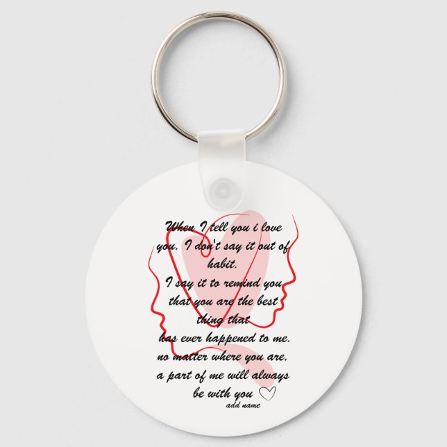 chaveiro de mensagens de amor (Frente)