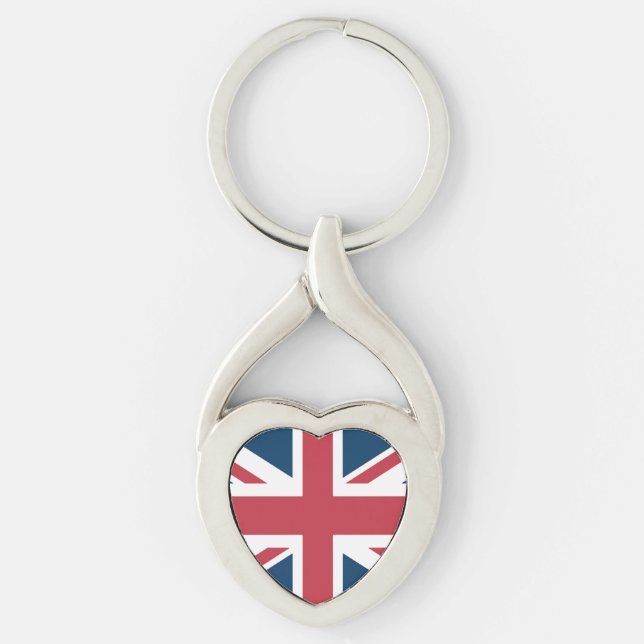 Chaveiro de Metal Bandeira Britânica Union Jack (Frente)