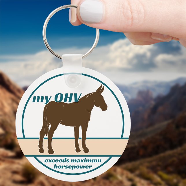 Chaveiro de metal de potência máxima OHV de potênc (Mule Power OHV Maximum Horsepower Personalized Metal Keychain)