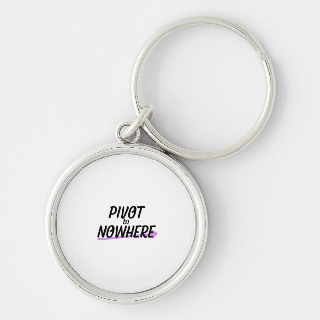 Chaveiro de Metal Industrial Pivot to Nowhere (Frente)