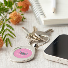 Chaveiro de metal mestre de mistura rosa vibrante