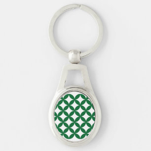 Chaveiro de Metal Oval Green Shippo