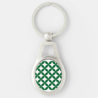 Chaveiro de Metal Oval Green Shippo