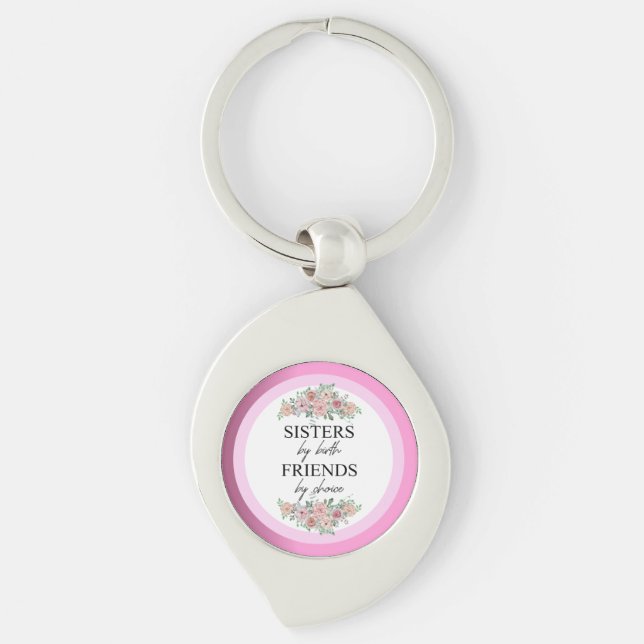 Chaveiro de metal para irmãs Elegantes (Frente)