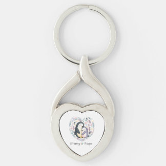 Chaveiro de metal personalizado com amor de pingui