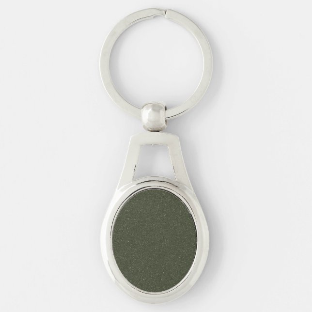 Chaveiro de metal verde de ruído do Moss personali (Frente)