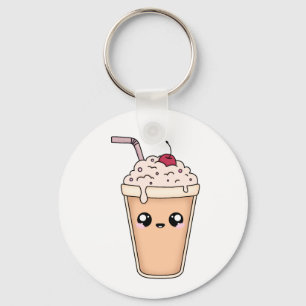 Chaveiro de Milkshake Kawaii Fofa – Design de Ades