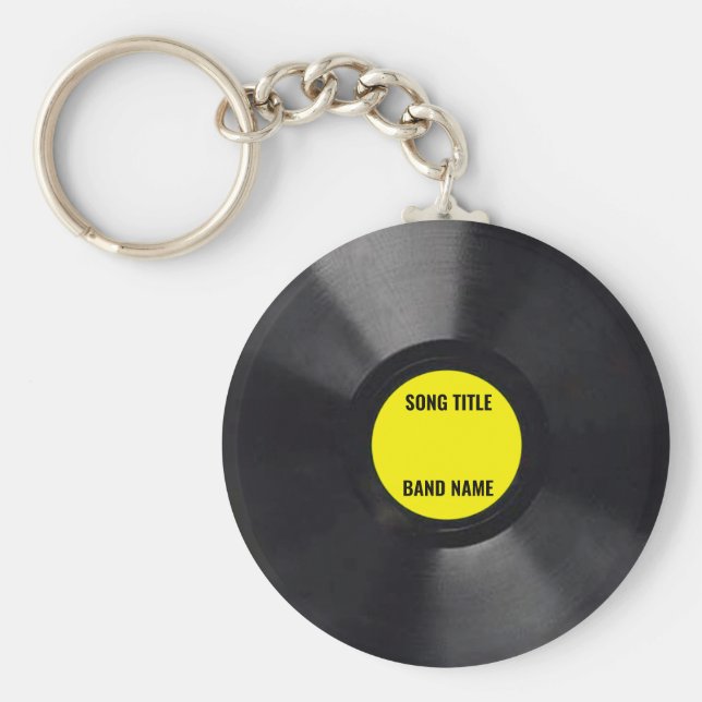 Chaveiro de Mini Vinil LP personalizado (Frente)