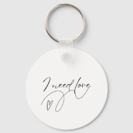 Chaveiro de Minimalista "Eu Preciso de Amor" - Quo
