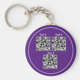 Chaveiro de minimalista preto de código Qr múltipl