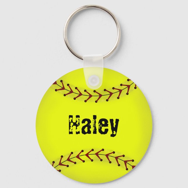 Chaveiro de Moda de Softball Fastpitch (Frente)