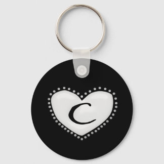 Chaveiro de Monograma do Coração