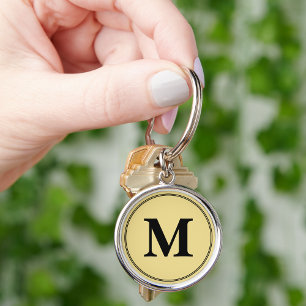 Chaveiro de Monograma Dourado Personalizado de cri